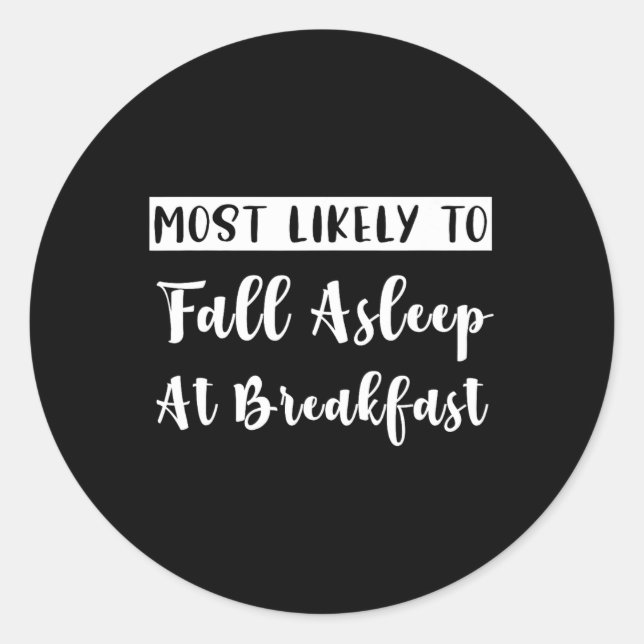 Funny Matching Bachelorette Most Likely To Fall As Classic Round Sticker (Front)