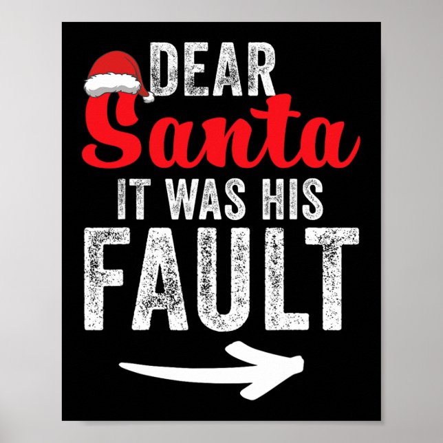 Funny Matching Couples Christmas His And Hers  Poster (Front)