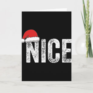 Funny Matching Couples Naughty Nice Christmas His  Card