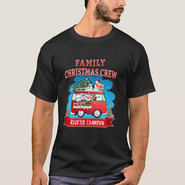 Funny Matching Family Christmas Crew Re Er Champio T-Shirt (Front)