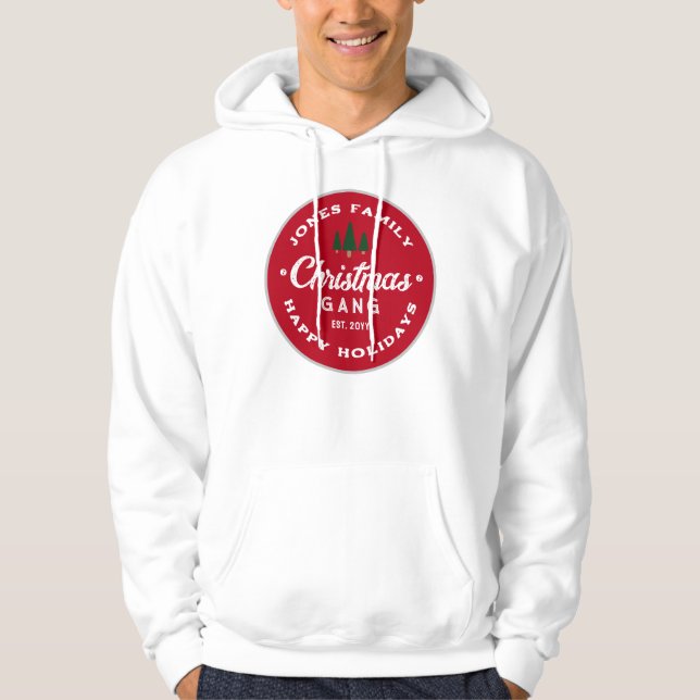 Funny Matching Family Christmas Gang Hoodie (Front)