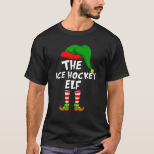 Funny Matching Family Christmas The Ice Hockey Elf T-Shirt