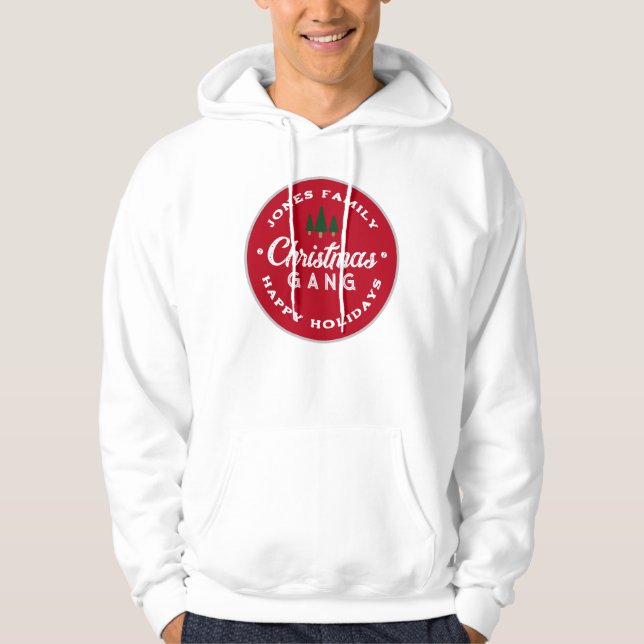 Funny Matching Family Christmas Tree Hoodie (Front)