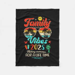 Funny Matching Family Reunion 2025 Making Memories Fleece Blanket
