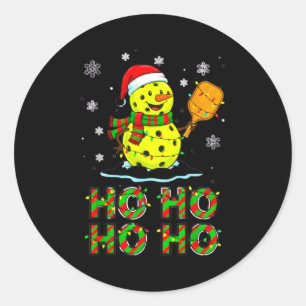Funny Matching Family Santa Ho Ho Ho Ckleball Chri Classic Round Sticker