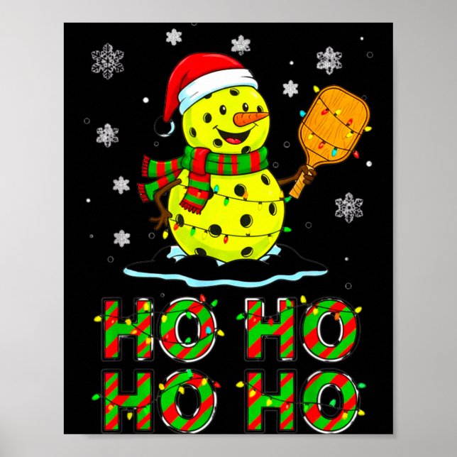 Funny Matching Family Santa Ho Ho Ho Ckleball Chri Poster (Front)
