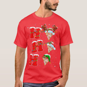 Funny Matching Family Santa Ho Ho Ho Pizza Christm T-Shirt