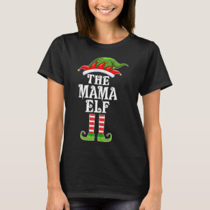 Funny Matching Family The Mama Elf Christmas Costu T-Shirt