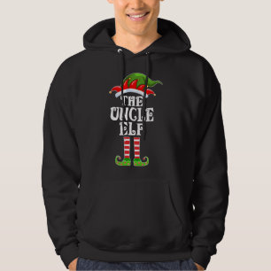 Funny Matching Family The Uncle Elf Christmas Cost Hoodie