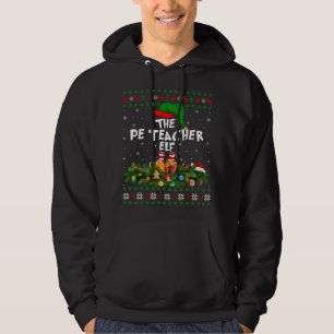 Funny Matching Family Ugly The PE Teacher Elf Chri Hoodie
