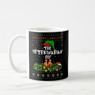 Funny Matching Family Ugly The Veterinarian Elf Ch Coffee Mug