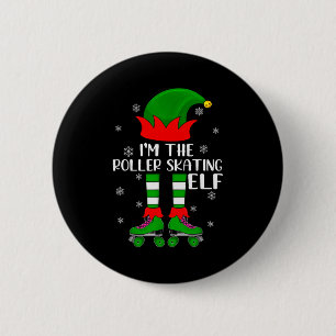 Funny Matching Group The Roller Skating Elf Christ 6 Cm Round Badge
