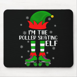 Funny Matching Group The Roller Skating Elf Christ Mouse Mat