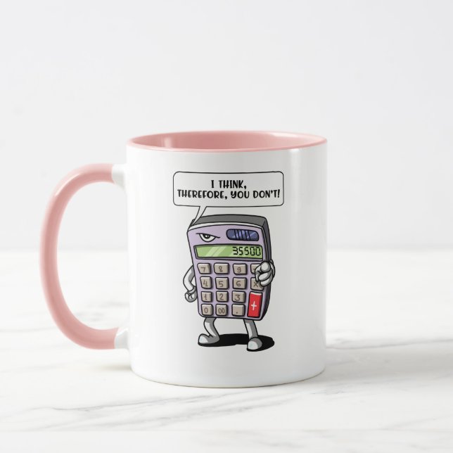 Funny Math Algebra Calculator Mathematics Joke Mug (Left)