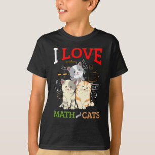 Funny Math and Cat Lover Animal Science Teacher T-Shirt
