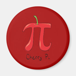 Funny Math Cherry Pi Symbol Magnet