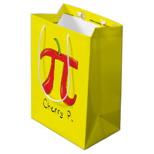 Funny Math Cherry Pi Symbol Medium Gift Bag