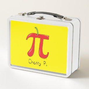 Funny Math Cherry Pi Symbol Metal Lunch Box