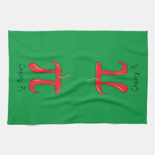 Funny Math Cherry Pi Symbol Tea Towel