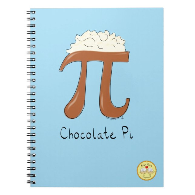 Funny Math Chocolate Pi Symbol Notebook (Front)