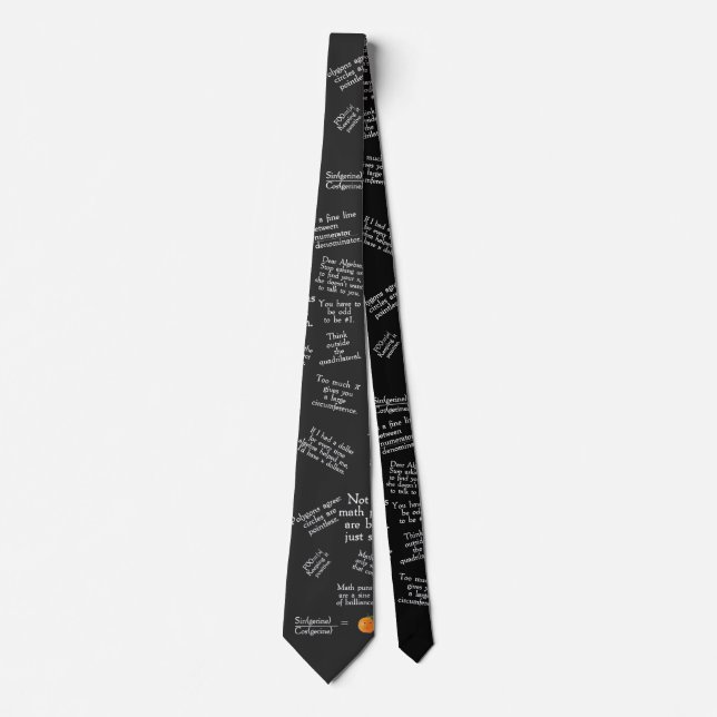 Funny Math Collection Tie -Dark All Over Print (Front)