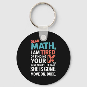 Funny Math Design For Boys Girls Math Teachers Men Key Ring
