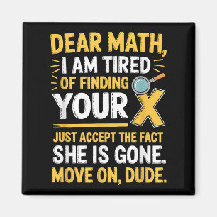 Funny Math Design For Boys Girls Math Teachers Men Magnet