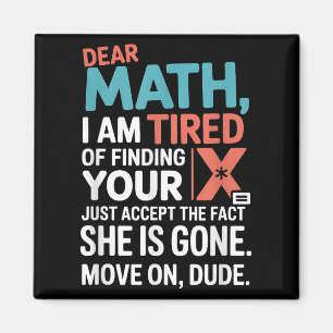 Funny Math Design For Boys Girls Math Teachers Men Magnet