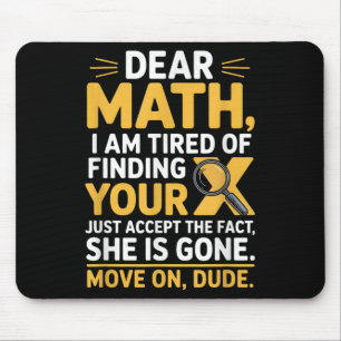Funny Math Design For Boys Girls Math Teachers Men Mouse Mat
