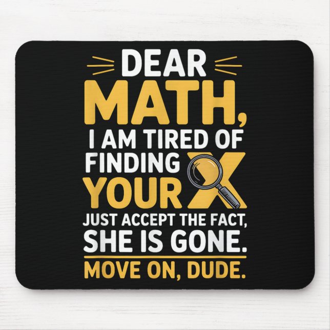 Funny Math Design For Boys Girls Math Teachers Men Mouse Mat (Front)