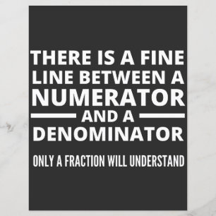 Funny Math FINE LINE NUMERATOR DENOMINATOR