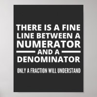 Funny Math FINE LINE NUMERATOR DENOMINATOR