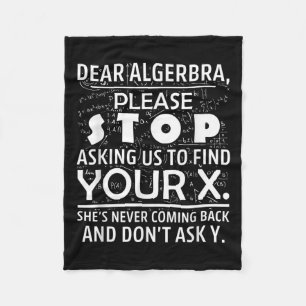 Funny Math For Math Lovers Nerd Nerdy Hilarious De Fleece Blanket