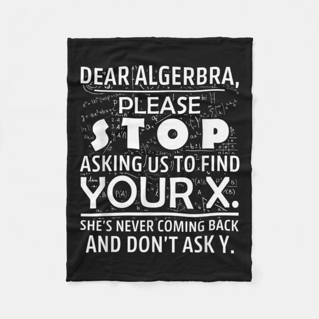 Funny Math For Math Lovers Nerd Nerdy Hilarious De Fleece Blanket (Front)