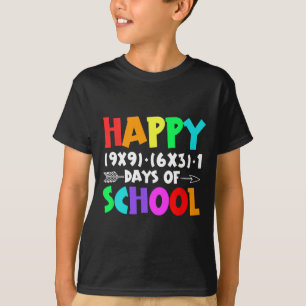Funny Math Formula 100 Days Of School Boy Girl Tea T-Shirt