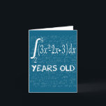 Funny Math Geek 50 Years Old 50th Birthday Integra Card<br><div class="desc">Funny Math Geek 50 Years Old 50th Birthday Integra</div>