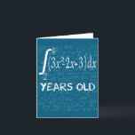 Funny Math Geek 50 Years Old 50th Birthday Integra Card<br><div class="desc">Funny Math Geek 50 Years Old 50th Birthday Integra</div>