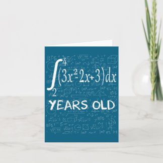 Funny Math Geek 50 Years Old 50th Birthday Integra Card