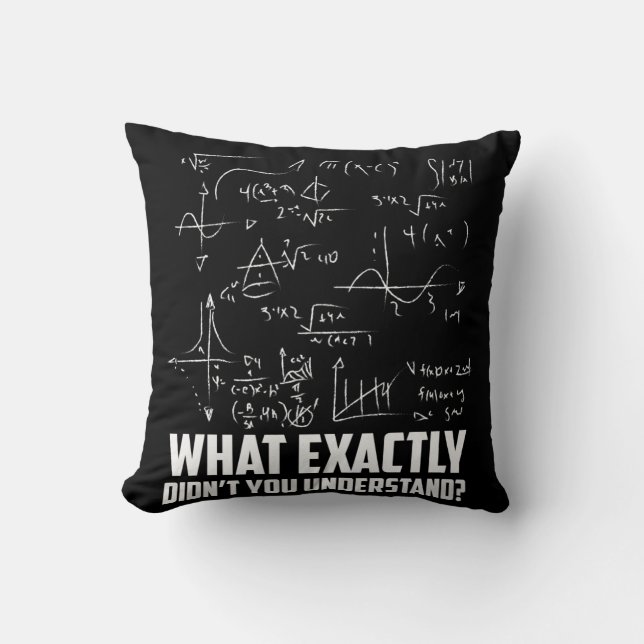 Funny Math Geek Physics Science Joke Cushion (Front)