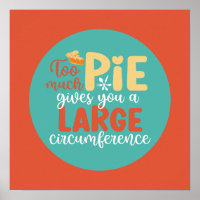 Funny Math Geek Pie Pun Retro Kitchen Typography