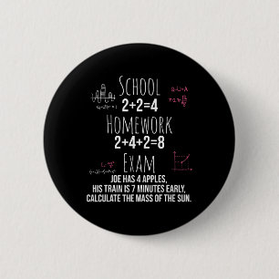 Funny Math Gift For Teen Girls Tween Women Teacher 6 Cm Round Badge