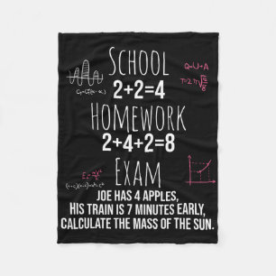 Funny Math Gift For Teen Girls Tween Women Teacher Fleece Blanket