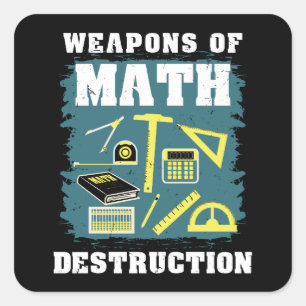 Funny Math Gifts Square Sticker