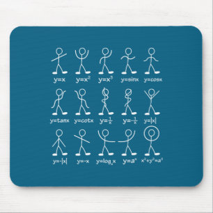 Funny Math Graph Stick Figures Algebra Calculus Hu Mouse Mat