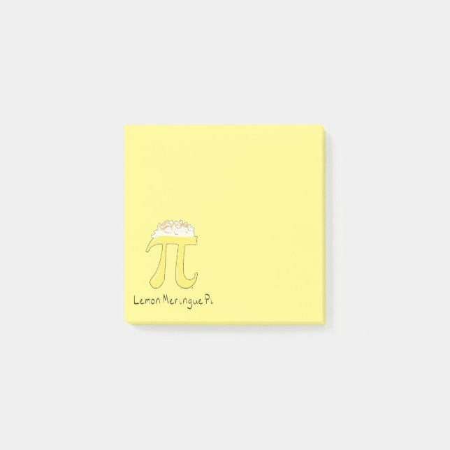 Funny Math Humor Lemon Pi Symbol Post-it Notes (Front)