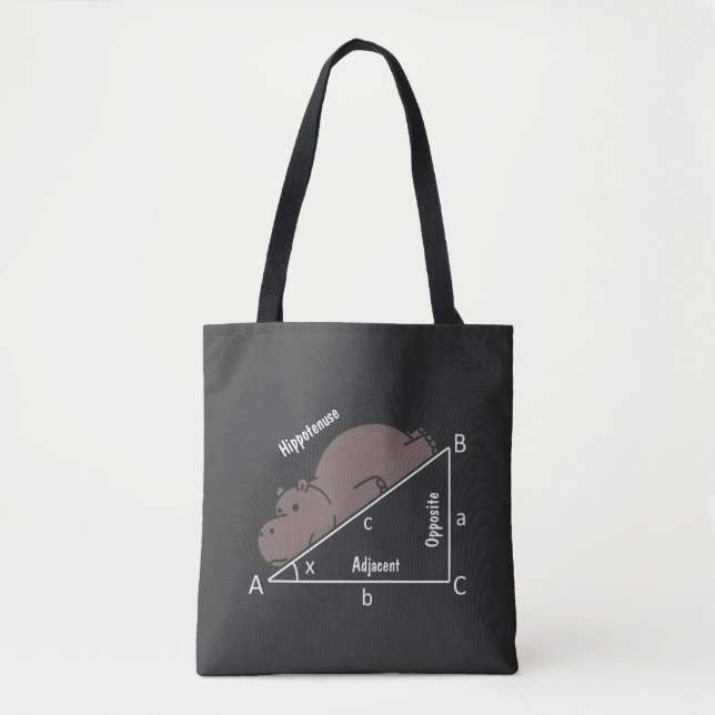 Funny Math Humour Hippotenuse Tote Bag (Front)