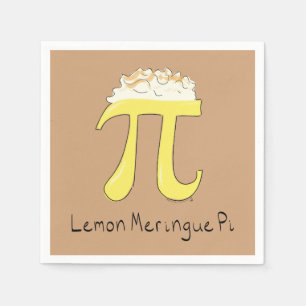 Funny Math Humour Lemon Pi Symbol Napkin