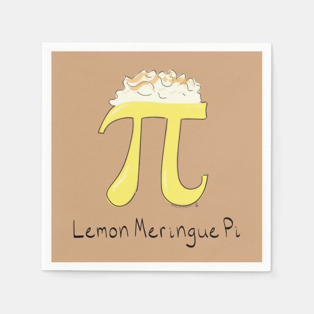 Funny Math Humour Lemon Pi Symbol Napkin (Front)