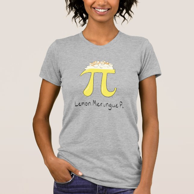 Funny Math Humour Lemon Pi Symbol T-Shirt (Front)