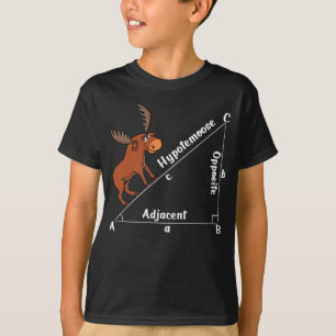 Funny Math Hypotemoose Geometry Moose Joke Pun T-Shirt